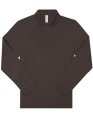 Heren polo B&C My Polo 210 Long Sleeve Roasted Coffee